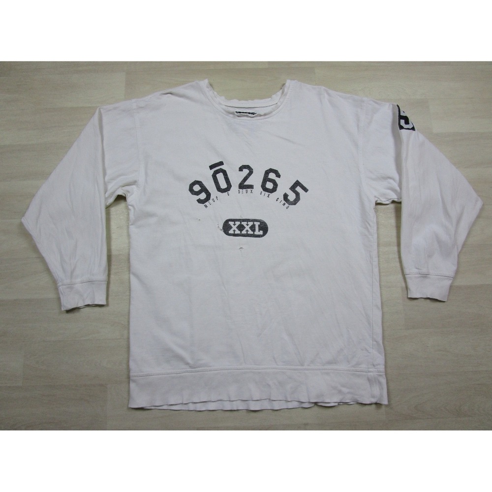 Vintage 80s 90265 Crewneck Sweatshirt (L/XL) Distressed Surf Beach Malibu CA